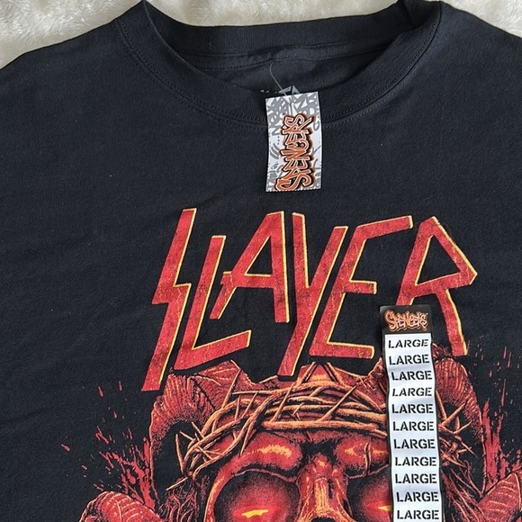 Slayer Crown of Thorns Men's T-shirt Large Black NWT - Picture 4 of 6